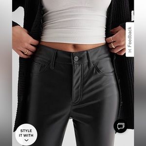 Black Express High Waisted Faux Leather '90s Skinny Pant